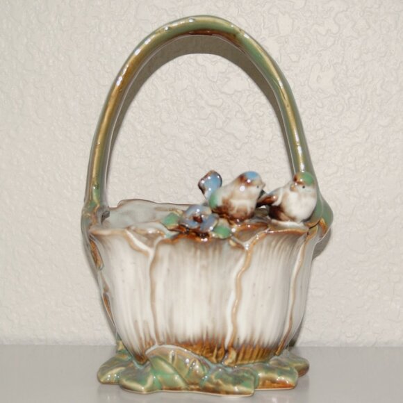 Ceramic Glazed Planter Basket - Picture 3 of 6